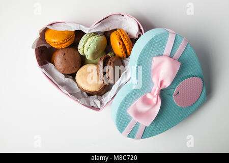 Sortiment von Macaron Cookies Stockfoto