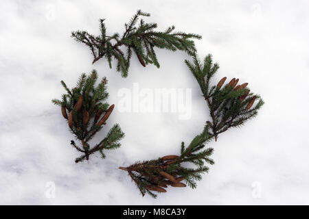 Weihnachten Grenze Karte mit Platz für Ihren Text Stockfoto