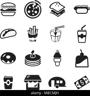 Fast Food Restaurant Symbole Stock Vektor