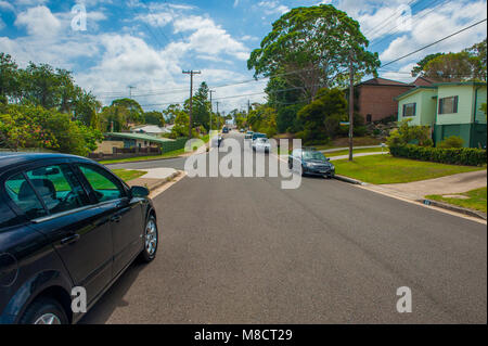 Suburban Loftus. Blick auf die Straße. LOFTUS. NSW. Australien Stockfoto