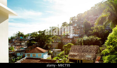 Favela Cosme Velho Stadtteil von Rio de Janeiro, Brasilien Stockfoto