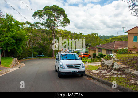 Suburban Loftus. Blick auf die Straße. LOFTUS. NSW. Australien Stockfoto