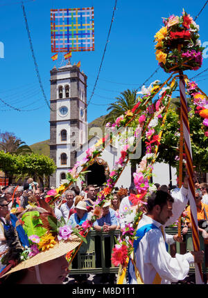 Romeria de Tegueste, traditionelle Straßenfest, Tegueste, Teneriffa, Kanarische Inseln, Spanien Stockfoto