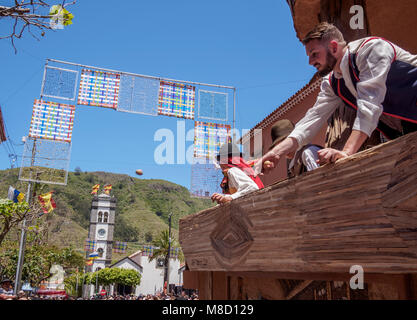 Romeria de Tegueste, traditionelle Straßenfest, Tegueste, Teneriffa, Kanarische Inseln, Spanien Stockfoto