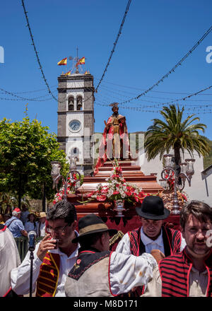 Romeria de Tegueste, traditionelle Straßenfest, Tegueste, Teneriffa, Kanarische Inseln, Spanien Stockfoto