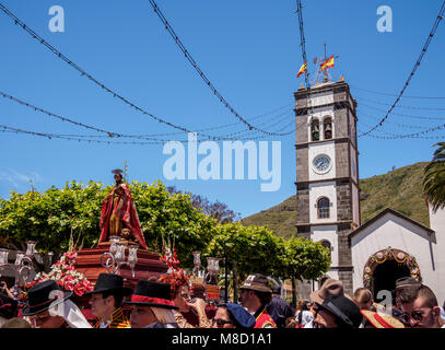 Romeria de Tegueste, traditionelle Straßenfest, Tegueste, Teneriffa, Kanarische Inseln, Spanien Stockfoto