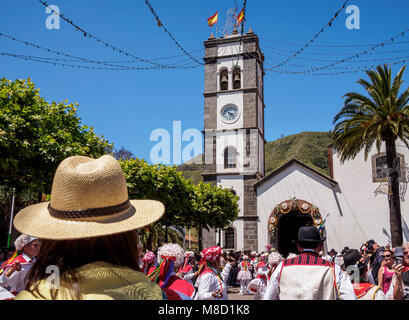 Romeria de Tegueste, traditionelle Straßenfest, Tegueste, Teneriffa, Kanarische Inseln, Spanien Stockfoto