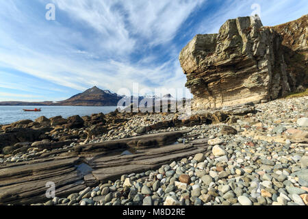 Die cuillin Ridge von Elgol. Stockfoto