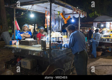 Garküche Städtischer Garten, Kirchplatz Panjim Goa Indien Stockfoto