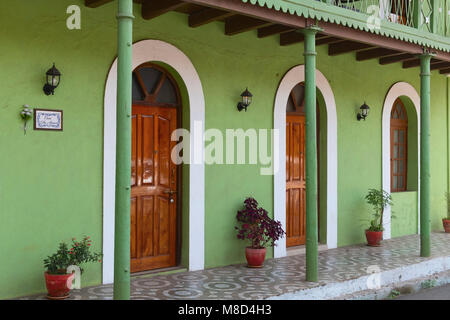 Buntes Haus Fontainhas Panjim Goa Indien Stockfoto