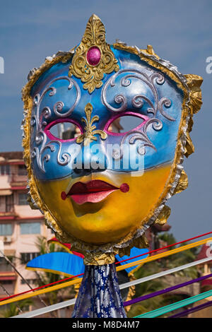 Goa Karneval Maske Margao Goa Indien Stockfoto