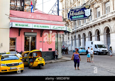 Havanna, Kuba - Dezember 12, 2016: Die historische Fisch Restaurant und Cocktailbar "El Florida!" in Havanna (La Habana Vieja), Kuba. Die Bar ist berühmt für Stockfoto