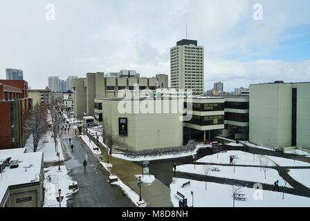 Blick auf dem Campus der Universität von Ottawa in der nähe der Universitäts Platz in Ottawa, der Hauptstadt Kanadas Stockfoto