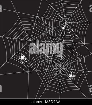 Vektor-Illustration von Spinnen und Stege Stock Vektor