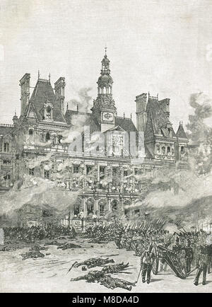 Erfassen des Hôtel de Ville, Juli Revolution, Paris, Frankreich, 29. Juli 1830, Tag drei der Französischen Revolution von 1830 Stockfoto