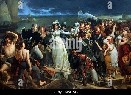 Die Einschiffung der Herzogin von Angoulême in Pauillac, 1818, Antoine-Jean Gros, 1771-1835, Frankreich, Französisch, Stockfoto