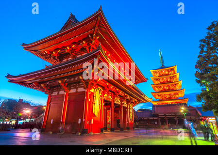 Sensoji-ji, Tempel in Asakusa, Tokyo, Japan. Stockfoto