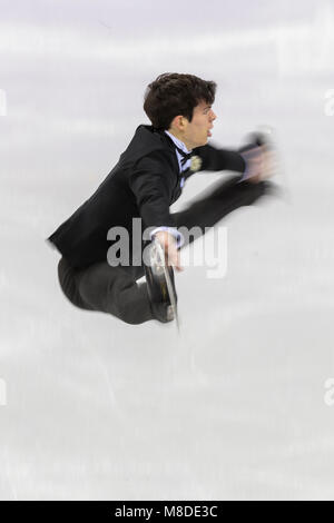 Keegan Messing(können) konkurrieren in der Eiskunstlauf Männer Singles freien Wettbewerb bei den Olympischen Winterspielen PyeongChang 2018 Stockfoto