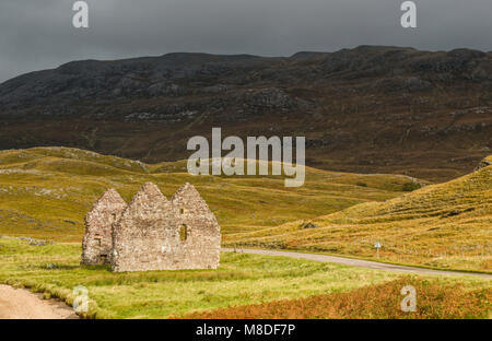 Calda Haus in der Nähe von Ardvreck Castle am Loch Assynt Schottland Stockfoto