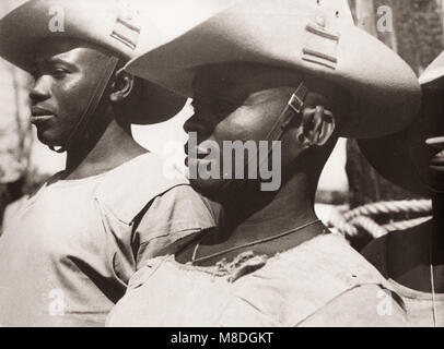 1940 East Africa - Trainingslager in Kenia für die Afrikanischen Rekruten in der Britischen Armee Stockfoto