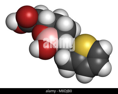 Vaborbactam Droge Molekül. Beta-Lactamase-Inhibitor mit meropenem Verschlechterung der Letzteren durch carbapenemase Enzyme zu blockieren, verwaltet. 3D-ren Stockfoto