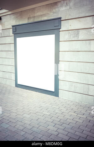 Mock-up der leere Schaufenster Schaufenster in einer Stadt Stockfoto