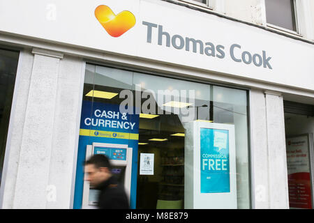 Allgemeine Ansicht von Thomas Cook Niederlassung in Engel, nördlich von London. Reiseveranstalter Thomas Cook ist, diese Woche, die Wiederaufnahme der Flüge nach Tunesien für Kunden in Großbritannien zum ersten Mal seit der Strand Angriff 2015, in dem 30 Briten getötet wurden. Mit: Atmosphäre, Wo: London, Großbritannien Wann: 13.Feb 2018 Credit: WENN Stockfoto