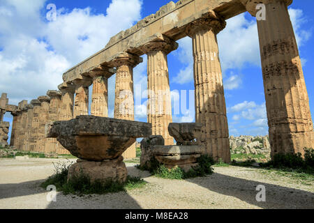 Archäologischer Park von Selinunte, Castelvetrano Dorf, Marinella di Selinunte, Trapani, Sizilien, Italien Stockfoto