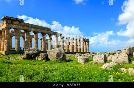 Archäologischer Park von Selinunte, Castelvetrano Dorf, Marinella di Selinunte, Trapani, Sizilien, Italien Stockfoto