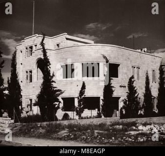 1943 - Jerusalem, Palästina (Israel) - moderne Architektur, neue Gebäude Stockfoto