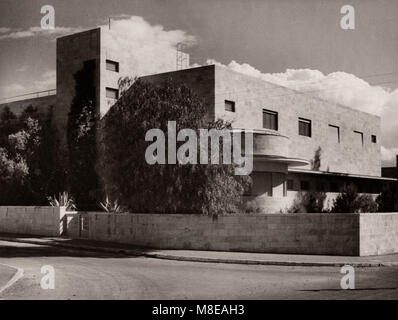 1943 - Jerusalem, Palästina (Israel) - moderne Architektur, neue Gebäude Stockfoto