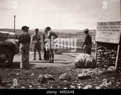 1943 - Grenzübergang Bab el Hawa zwischen Syrien und der Türkei Stockfoto