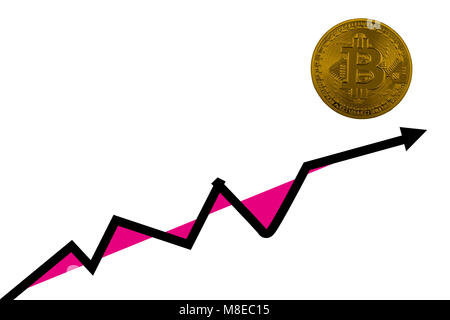 Bitcoin. Die bitcoin Gold für die Hintergrundgrafiken. isolieren. Stockfoto