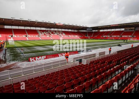 Stoke-on-Trent, Großbritannien, 17. März 2018. Eine allgemeine Ansicht von Bet365 Stadion vor der Premier League Match zwischen Stoke City und Everton bei Bet365 Stadion. (Foto von Daniel Chesterton/phcimages.com) Credit: PHC Images/Alamy leben Nachrichten Stockfoto