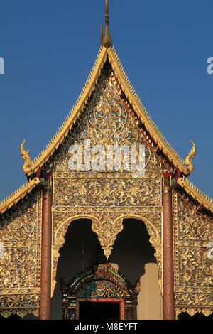 Thailand, Chiang Mai, Wat Chiang Man, buddhistische Tempel, Stockfoto