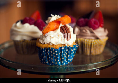 Cupcakes bereit für eine Party, gegessen zu werden. Stockfoto