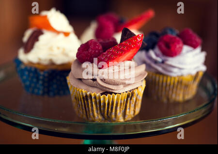 Cupcakes bereit für eine Party, gegessen zu werden. Stockfoto