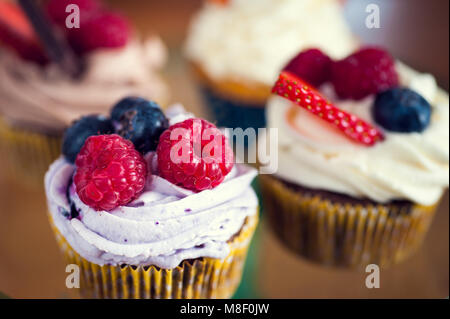 Cupcakes bereit für eine Party, gegessen zu werden. Stockfoto