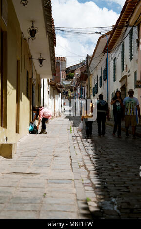 Cuzco Straße Stockfoto