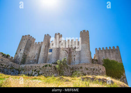 Mittelalterliche Burg in der portugiesischen Dorf Obidos/Schloss/Burg/Portugal Stockfoto