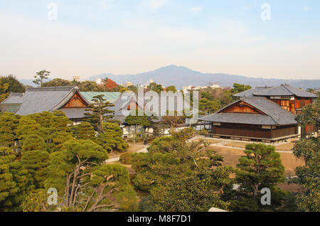 Blick auf Honmaru Palast, das Schloss Nijo, Kyoto, Japan Stockfoto