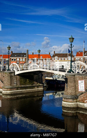 Spijcurbrug Brücke im Jahre 1853 auf dem Kinderdijk, Middelburg, Walcheren, Zeeland, Niederlande, Europa gebaut Stockfoto