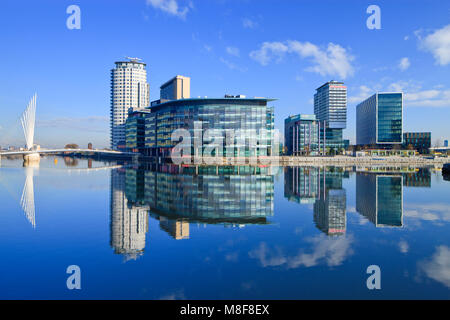 Medienzentrum Salford Quays Greater Manchester Lancashire England Stockfoto
