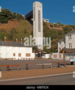 Shanklin, Aufzug durch die Felswand, Isle of Wight, Hampshire, England, Stockfoto