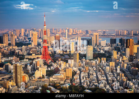 Tokio Panorama Luftbild Stockfoto