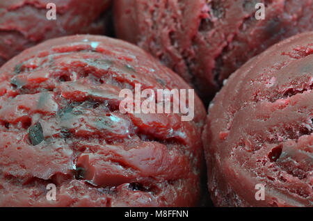 Kugeln Blueberry Sorbet, Makro, extreme Close up, full frame Stockfoto