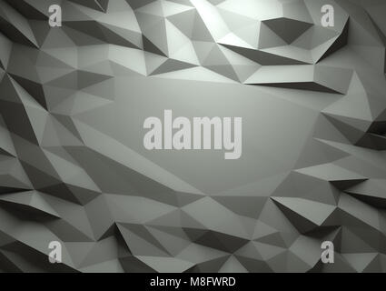 Abstrakte dunklen gerenderten 3d-geometrischen Low Poly Hintergrund Stockfoto