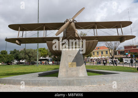 Wasserflugzeug Denkmal, Lissabon, Portugal Stockfoto