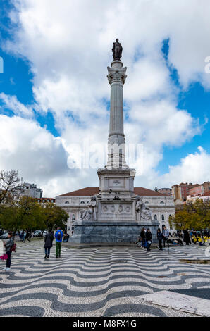 Rossio Platz, Lissabon, Portugal Stockfoto