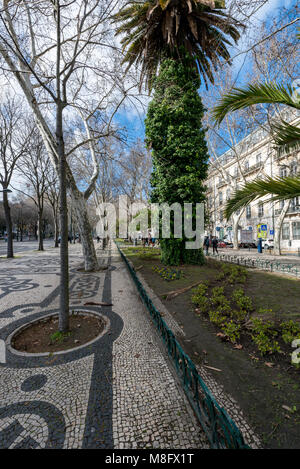 Liberty Avenue, Lissabon, Portugal Stockfoto